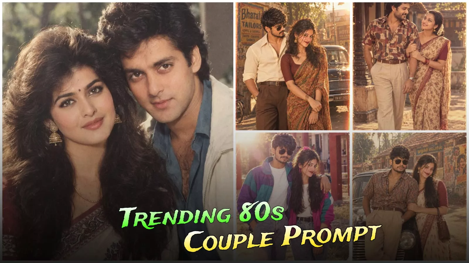 80s Couple Ai Photo Prompts 1980s Ai Photo Editing